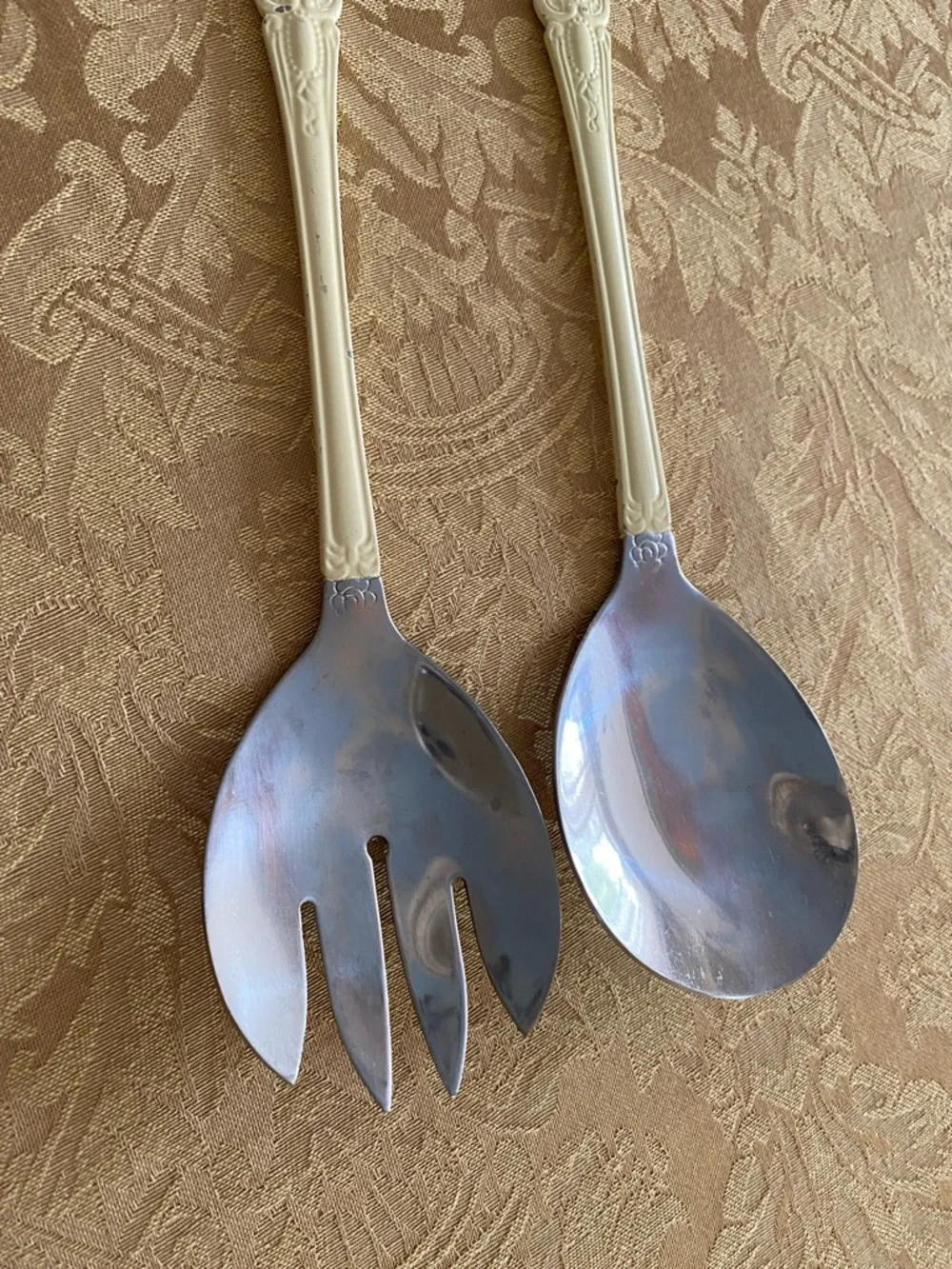 FREE vintage Salad Server Fork Spoon Set
